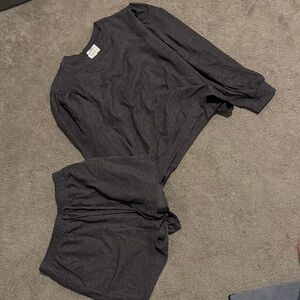 Cozy Life by the River Dark Gray Knit Top - Subtle Sheen